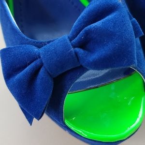 Wild diva heels new gold metal blue